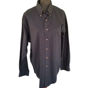 Brooks Brothers Like new muted blue and green woven pattern button down LG